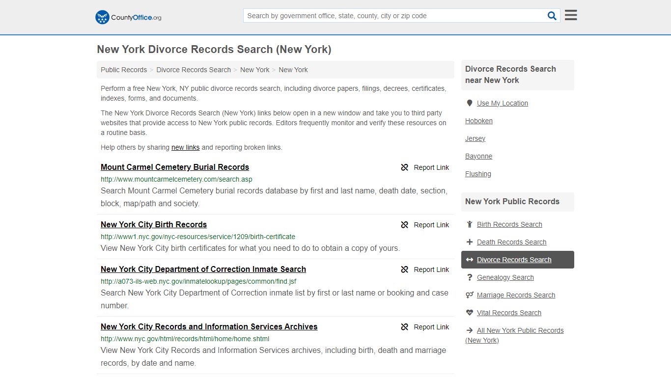 Divorce Records Search - New York, NY (Divorce Certificates & Decrees)